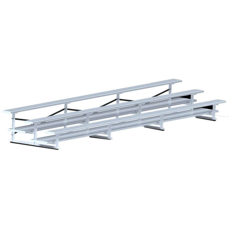 Jaypro Bleacher - 21' (3 Row - Double Foot Plank) - All Aluminum BLDP-321AL