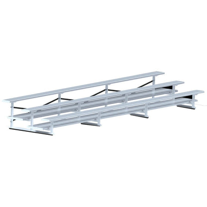 Jaypro Bleacher - 21' (3 Row - Double Foot Plank) - All Aluminum BLDP-321AL