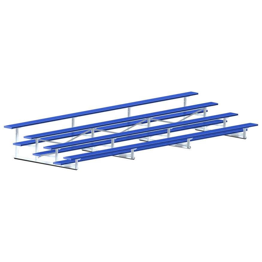 Jaypro Bleacher - 21' (4 Row - Single Foot Plank) - Standard, Outdoor (Powder Coated) BLCH-421PC