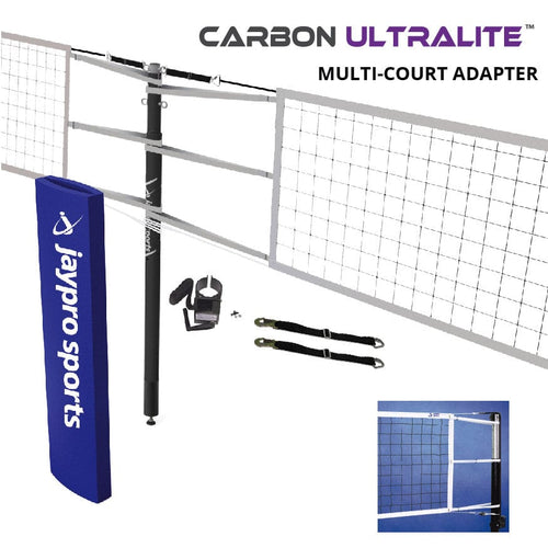 Jaypro Carbon Ultralite Volleyball Net Center Upright System (3 in. Floor Sleeve) PVBC-950