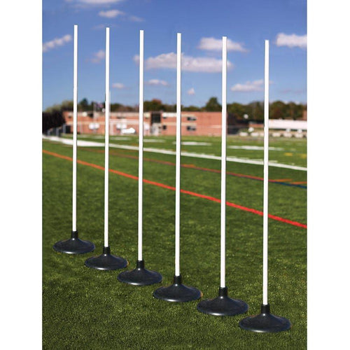 Jaypro Coaching Sticks - Premium with Rubber base (Set of 6) RBCS-6