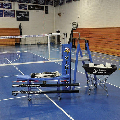 Jaypro FeatherLite Volleyball System Deluxe Package (3 in. Floor Sleeve) PVB-4PKGDX