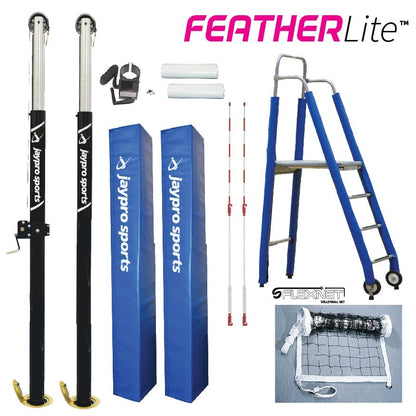 Jaypro FeatherLite Volleyball System Package (3-1/2 in. Floor Sleeve) PVB-5PKG