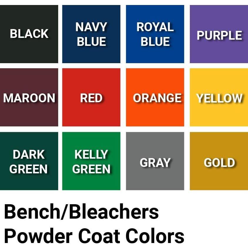 Jaypro Indoor Bleacher - 21 ft. (2 Row - Single Foot Plank) - Tip & Roll (Powder Coated) BLCH-221TRGPC