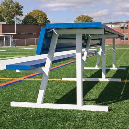 Jaypro Player Bench w/ Seat Back and Shelf - 7-1/2 ft. - Portable (Powder Coated) PBS-80PC