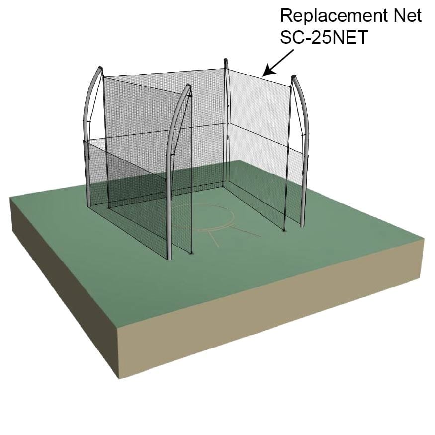 Jaypro Shot Put Cage 34.92 Degree Throwing Sector Replacement Net SC-25NET