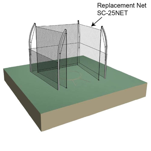Jaypro Shot Put Cage 34.92 Degree Throwing Sector Replacement Net SC-25NET
