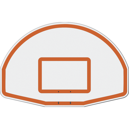 Jaypro Straight Post Basketball System (4-1/2" Pole with 4' Offset) 56"W x 36"H Aluminum Fan Backboard