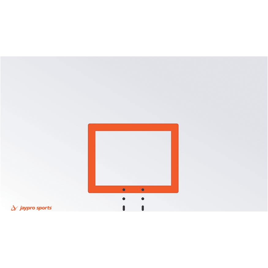 Jaypro Straight Post Basketball System (4-1/2" Pole with 4' Offset) 72"W x 42"H Steel Backboard
