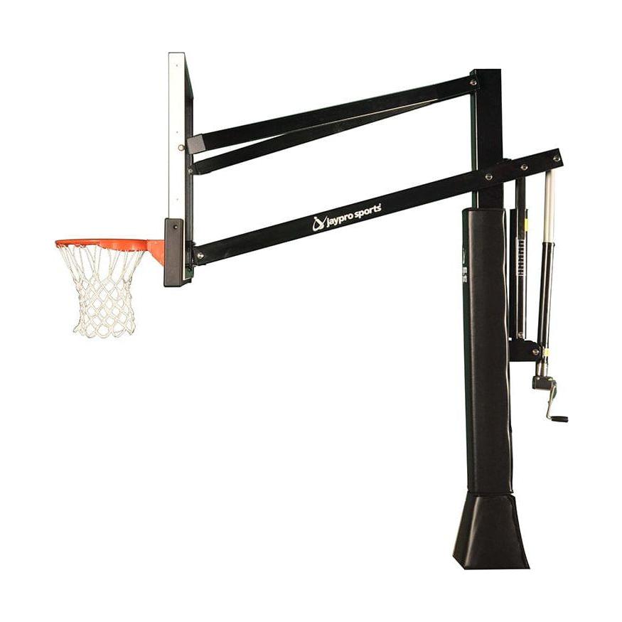 Jaypro Titan Basketball System Adjustable Series 6 in.x 6 in. Pole with 4 ft. Offset 72 in. Backboard CVAC66