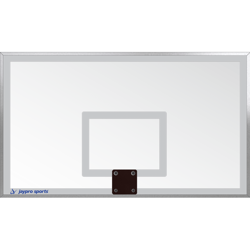 Jaypro Titan Basketball System (6"x 6" Pole with 6' Offset) 72" Glass Backboard