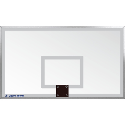 Jaypro Titan Basketball System (6"x 6" Pole with 6' Offset) 72" Glass Backboard