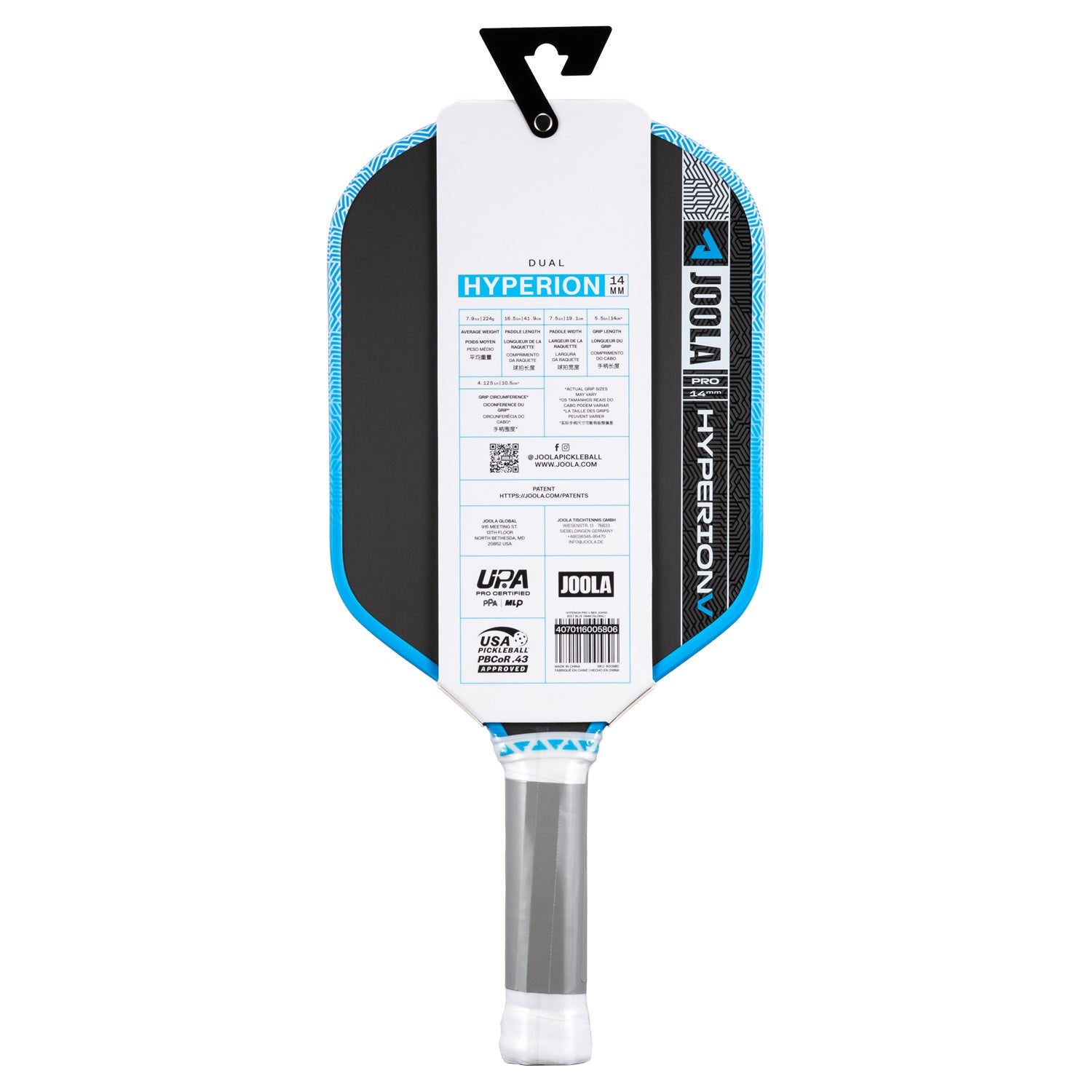 JOOLA Hyperion Pro V Ben Johns 14mm Paddle
