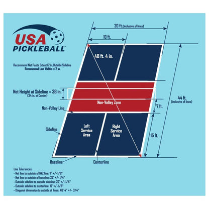 Newstripe Pickleball Court Stencil 1/8″ PolyTough 10001951