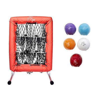 No Hitter Pitching Net + Baseball Throwing Plyometric Balls w/ Seams