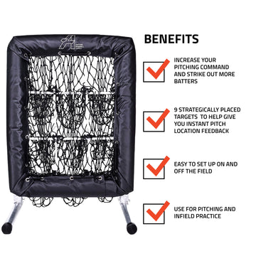No Hitter Net® - Pitching Net Target with Strike Zone for Baseball and Softball