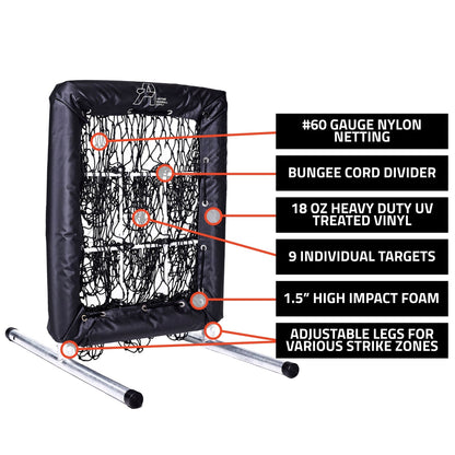 No Hitter Net - Pitching Net Target with Strike Zone for Baseball and Softball