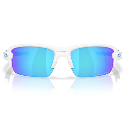 Flak 2.0 S Polished White w/ PRIZM Sapphire Sunglasses
