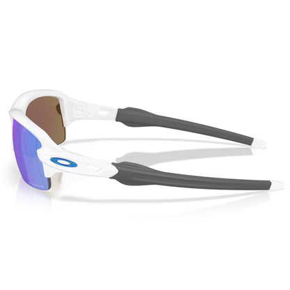 Flak 2.0 S Polished White w/ PRIZM Sapphire Sunglasses