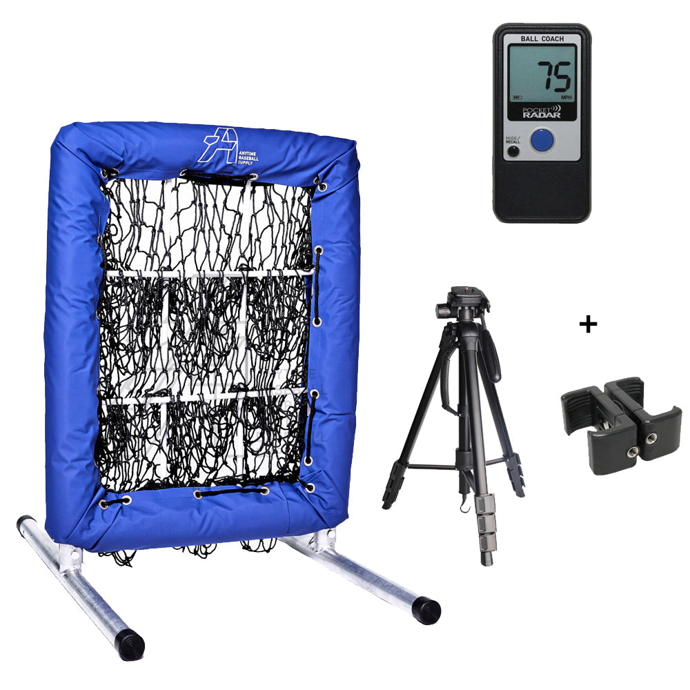 Pitcher's Velocity & Command System - No Hitter Pitching Net + Radar