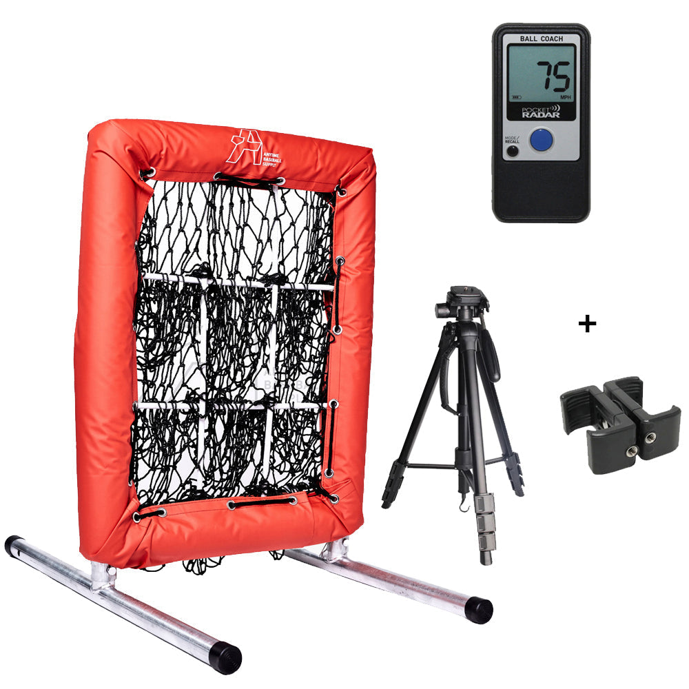 Pitcher's Velocity & Command System - No Hitter Pitching Net + Radar