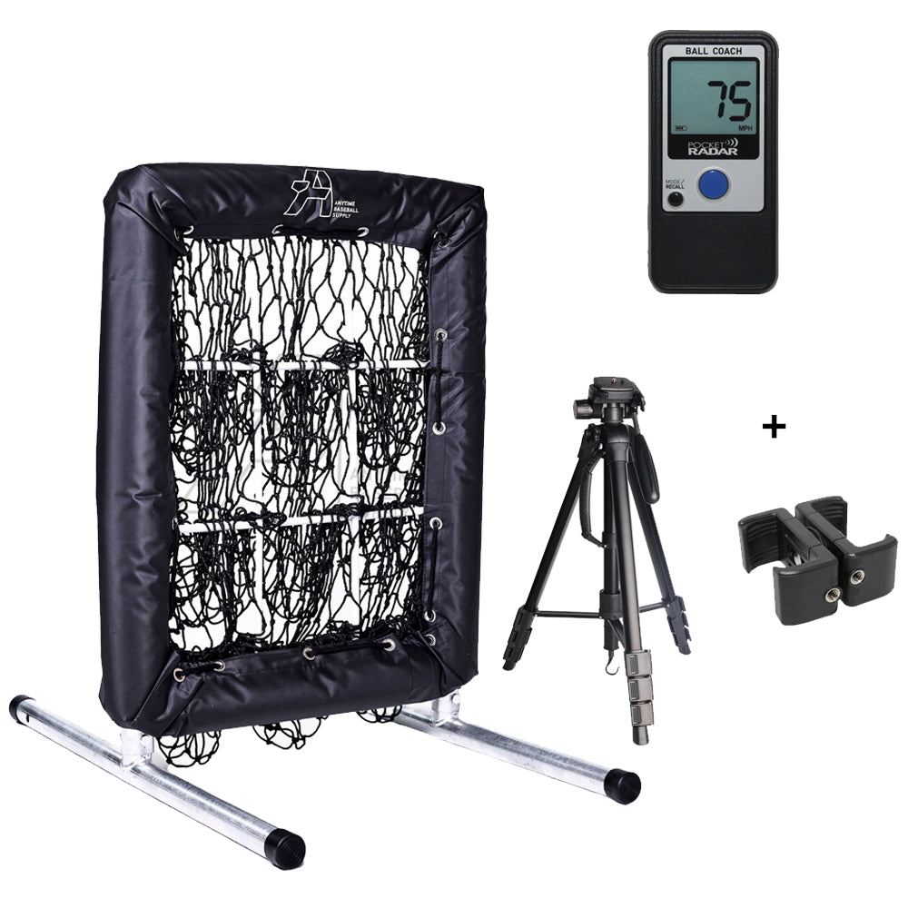 Pitcher's Velocity & Command System - No Hitter Pitching Net + Radar