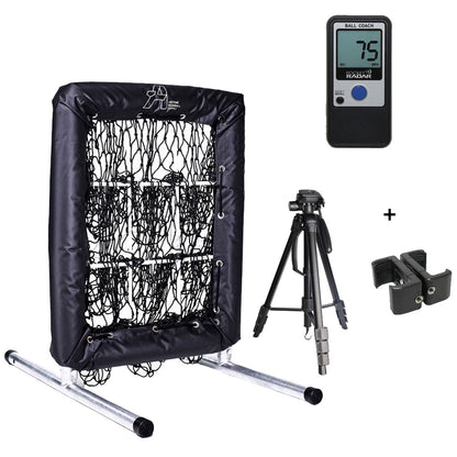 Pitcher's Velocity & Command System - No Hitter Pitching Net + Radar