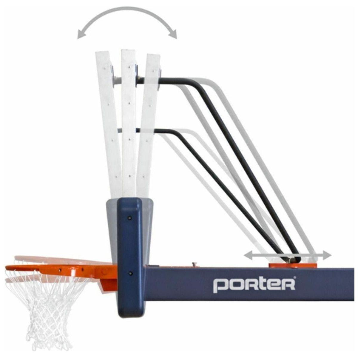 Porter 1835 Competition Manual Portable Basketball Hoop w/ 8' Boom 1835080