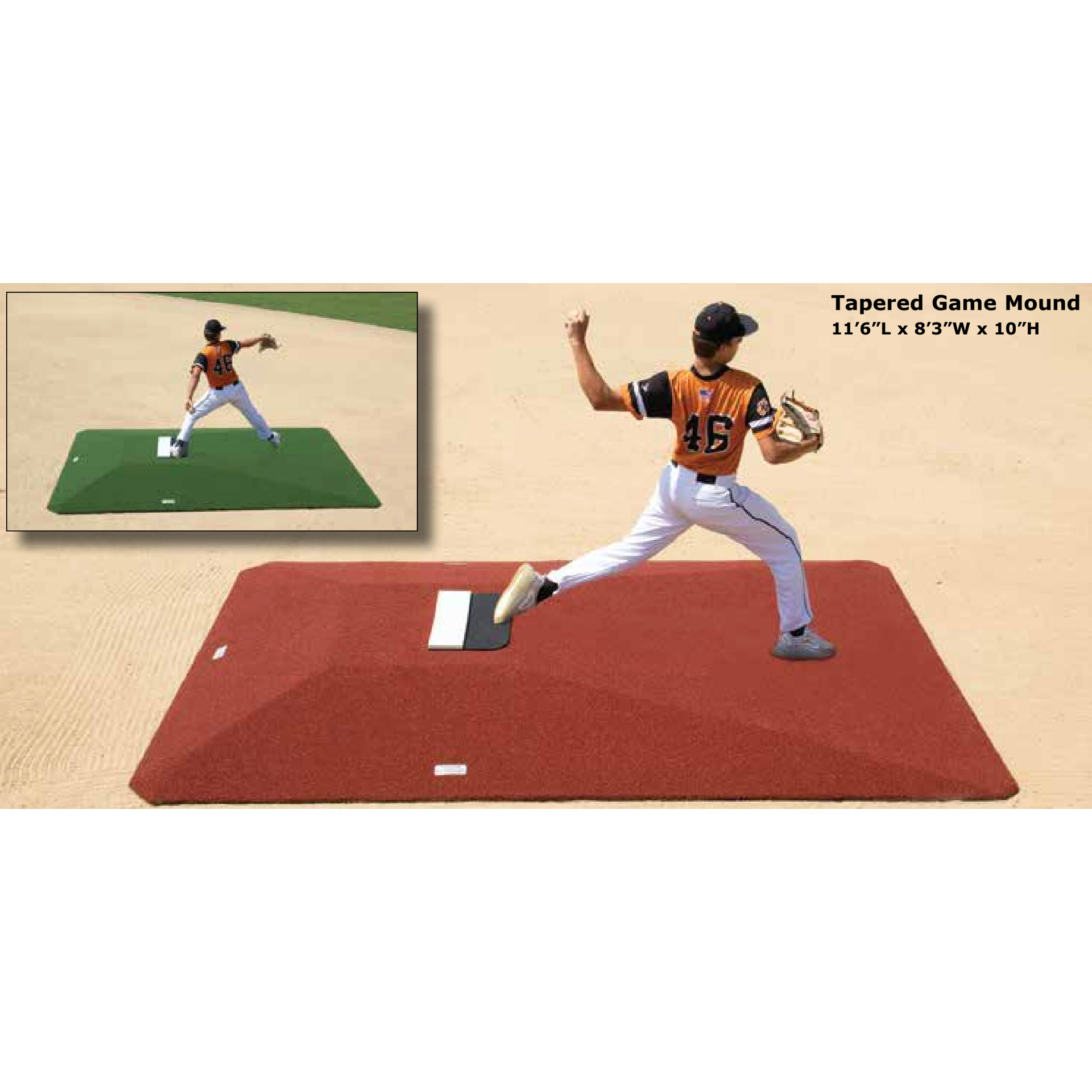Proper Pitch 10" Tapered Game Portable Pitching Mound Clay Turf B108004TC