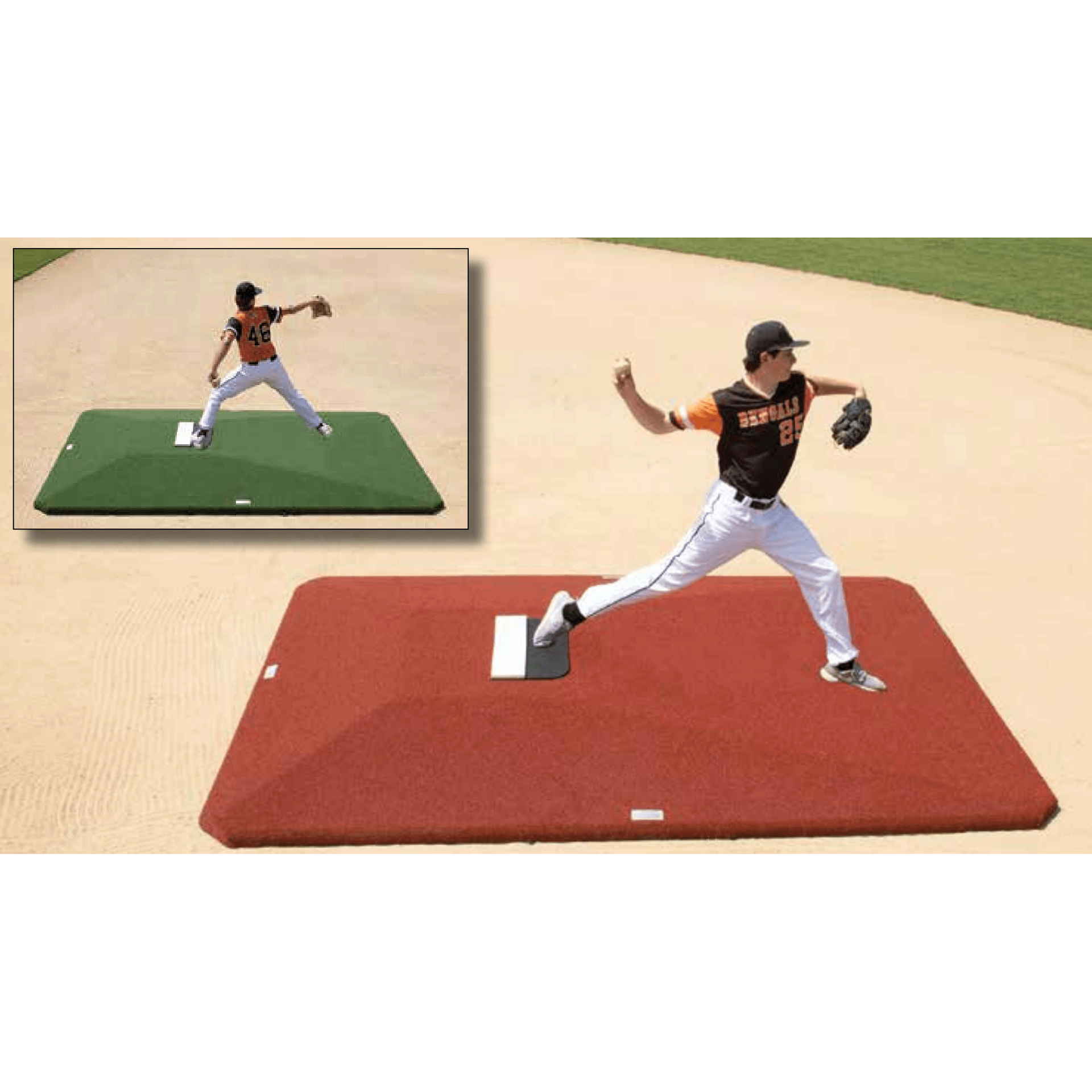 Proper Pitch 8" Tapered Game Portable Pitching Mound Green Turf B807004