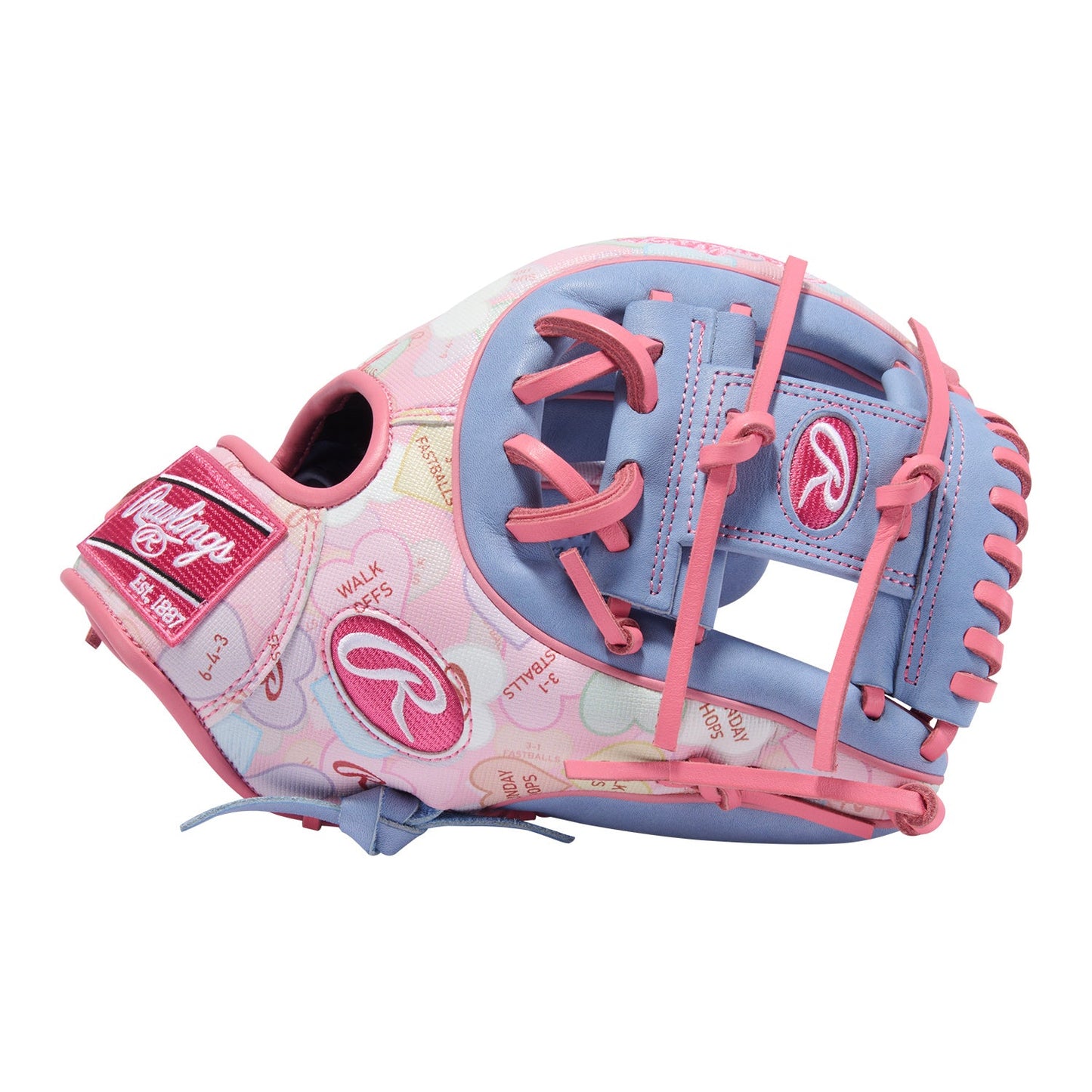 Rawlings PROR314-2PEP Candy Heart Valentine's Day Heart of the Hide 11.5" Baseball Glove