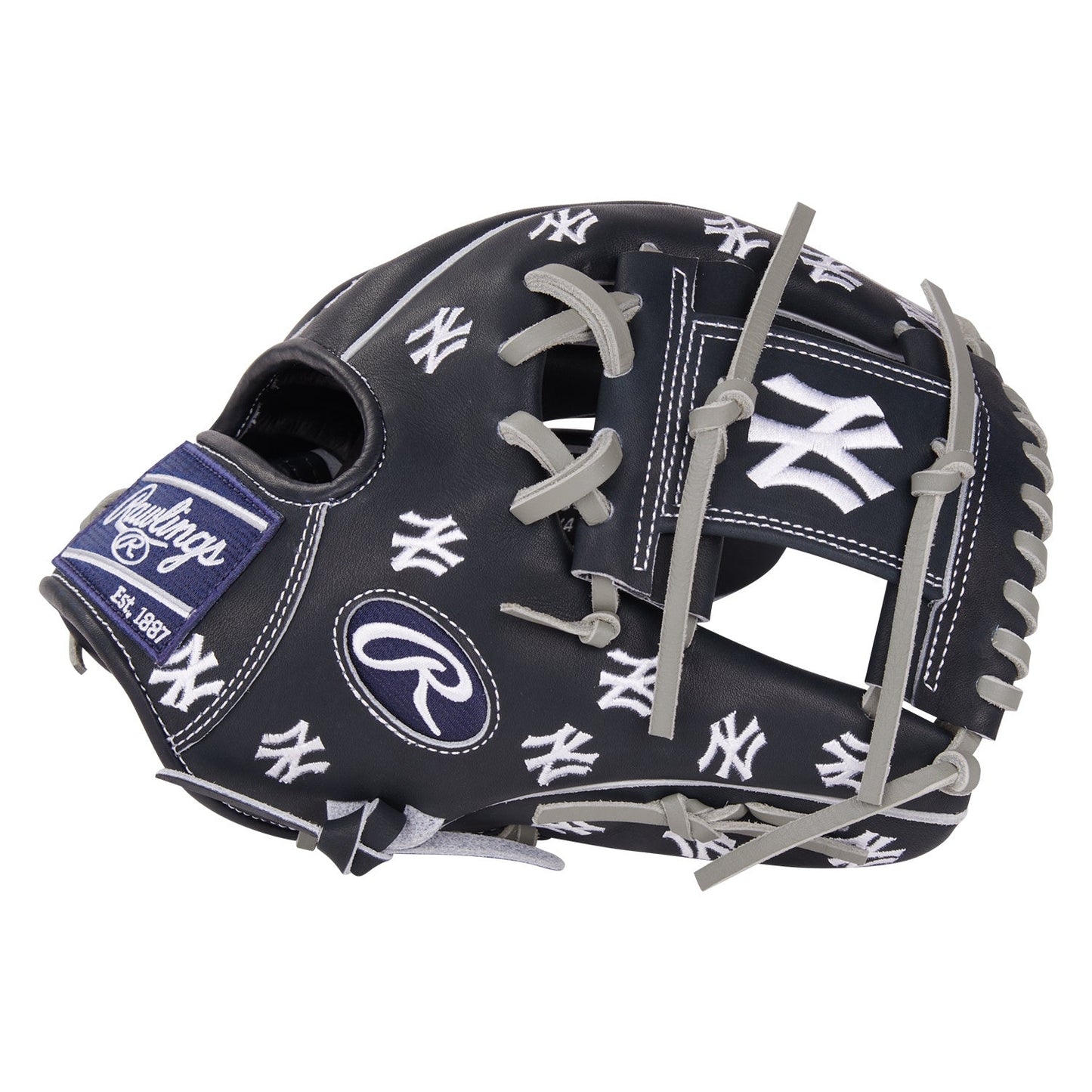 PRO205-2NYY Heart of the Hide MLB Micro Logo New York Yankees 11.75" Baseball Glove
