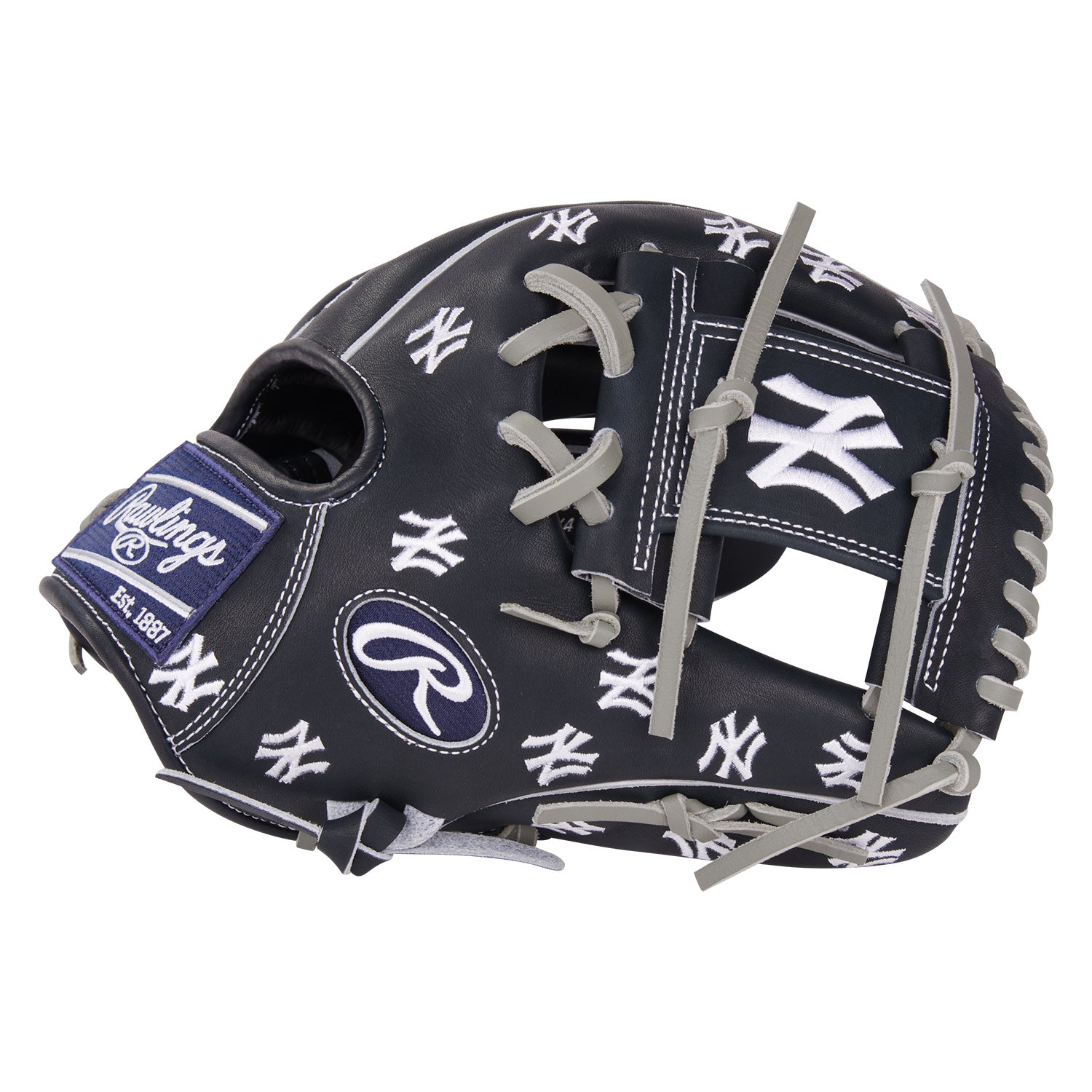PRO205-2NYY Heart of the Hide MLB Micro Logo New York Yankees 11.75" Baseball Glove