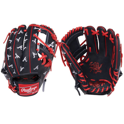 PRO205-2ATL Heart of the Hide MLB Micro Logo Atlanta Braves 11.75" Baseball Glove