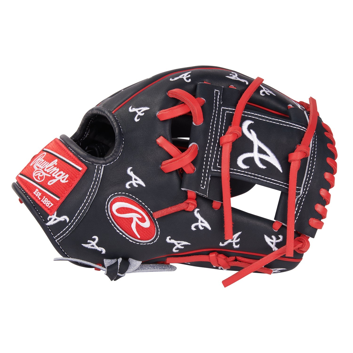 PRO205-2ATL Heart of the Hide MLB Micro Logo Atlanta Braves 11.75" Baseball Glove