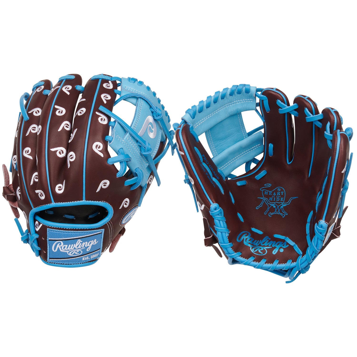 PRO205-2PHI Heart of the Hide MLB Micro Logo Philadelphia Phillies 11.75" Baseball Glove