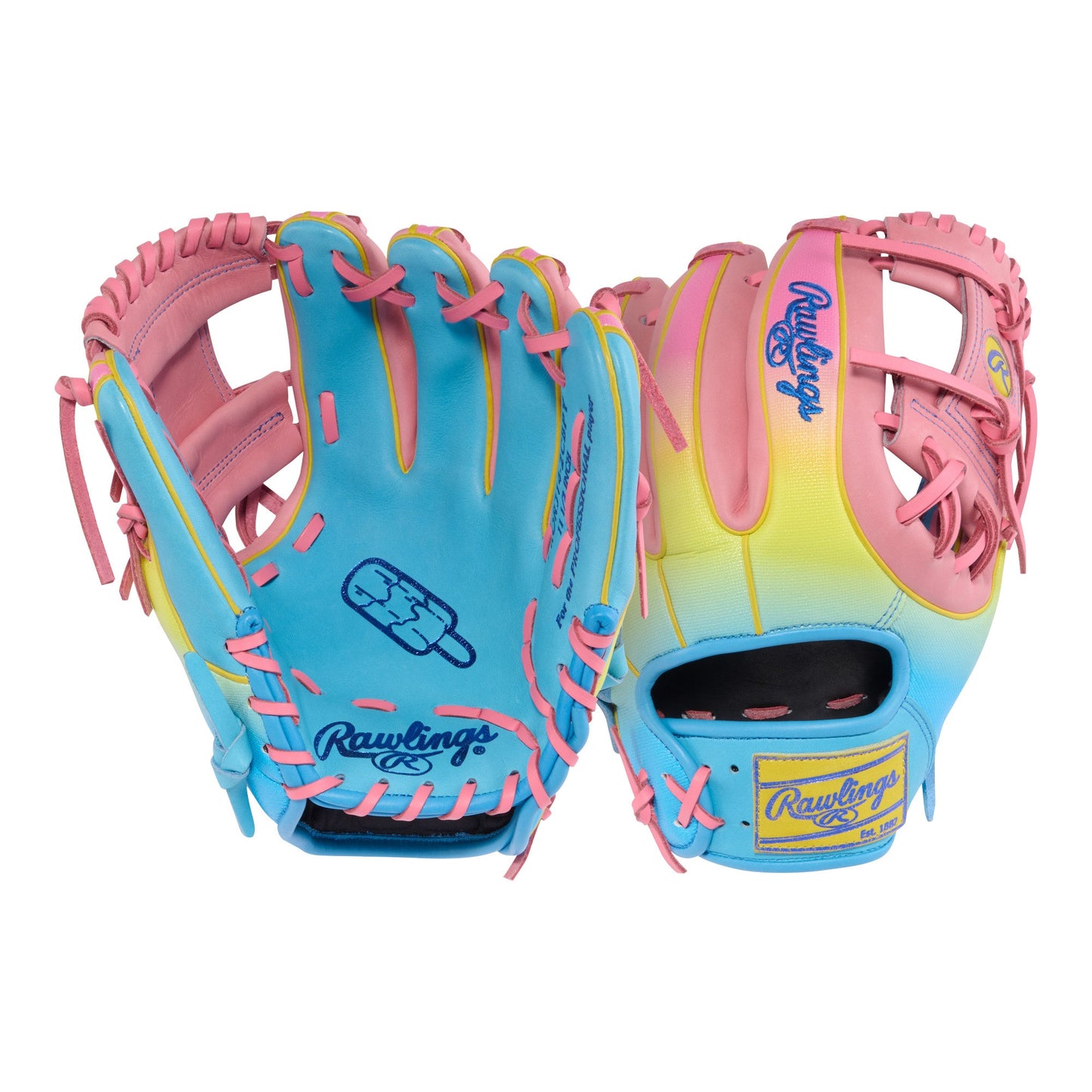 Rawlings PROR314-2CBPY Popsicle Collection Heart of the Hide 11.5" Baseball Glove