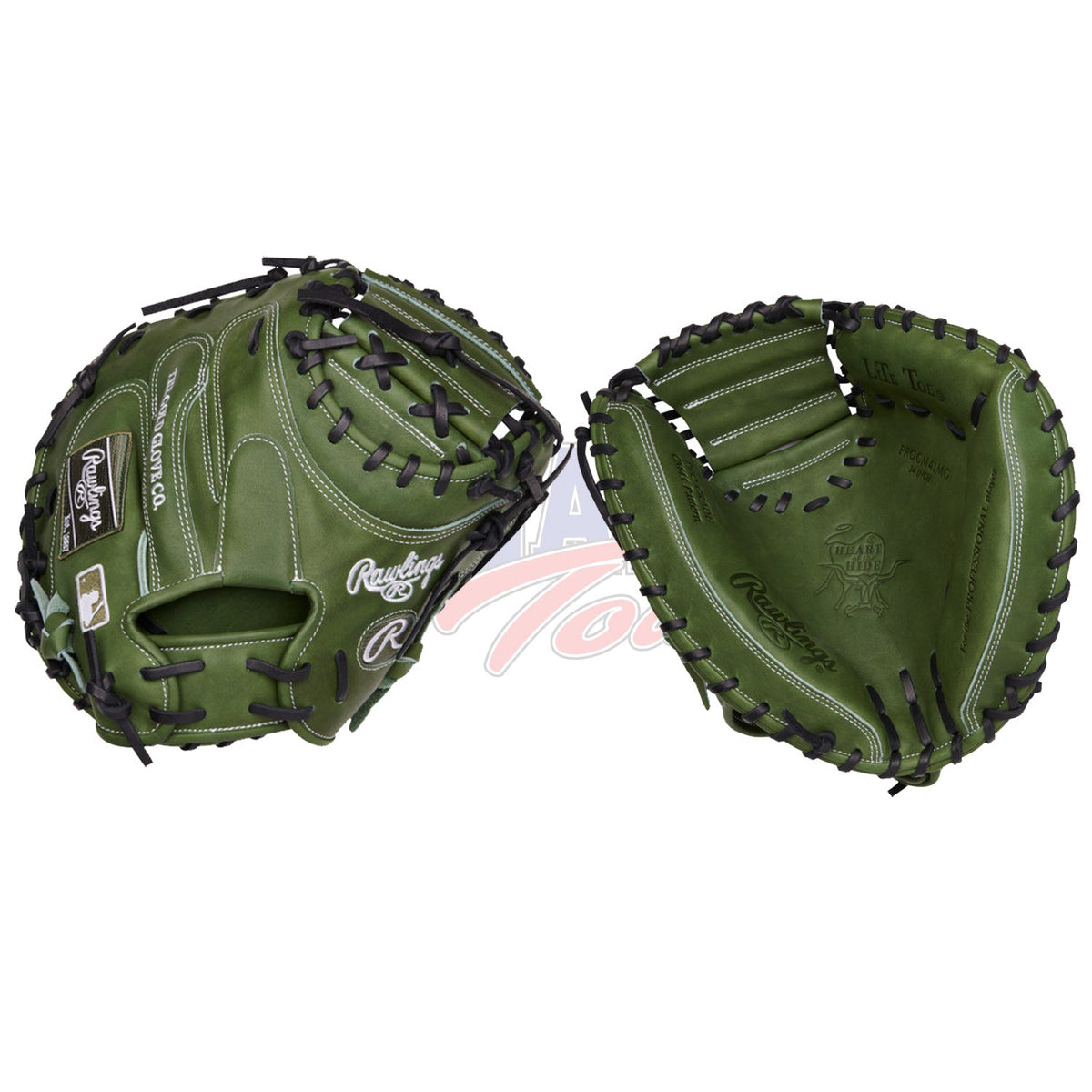 RPROCM41MG Heart of the Hide Military Green 34" Catcher's Baseball Glove