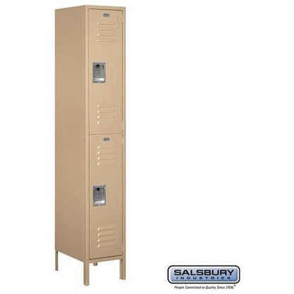 Salsbury 15" Wide Double Tier Standard Metal Locker 15" W x 78" H x 18" D (Unassembled)