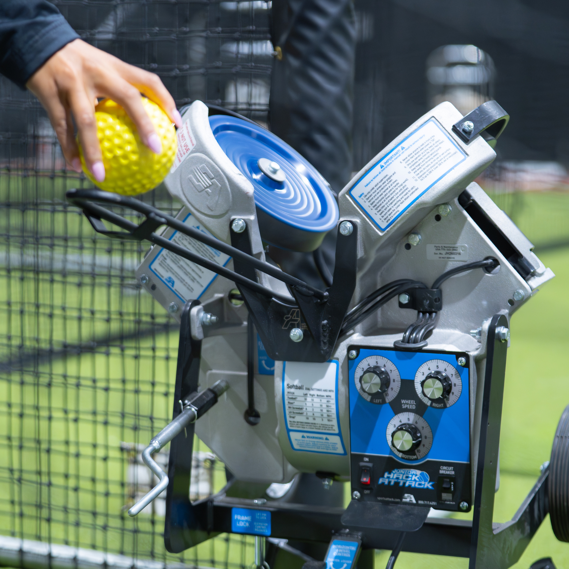 Softball - Timing Chutes™ for Jr. Hack Attack Pitching Machines