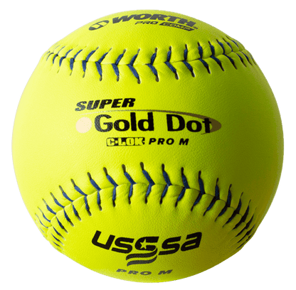 SPECIAL - 6 DOZEN - Worth PRO M 44/375 USSSA 12" Slowpitch Softballs - UM12CY