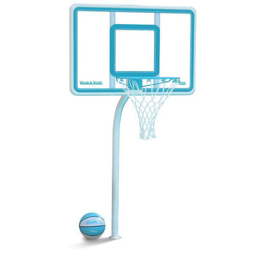 Dunn Rite Deck Shoot Combo Deck-Mounted Pool Basketball & Volleyball Set - Clear