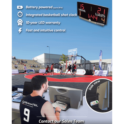 Stramatel Multisport Indoor Tabletop Scoreboard (Battery-Powered)