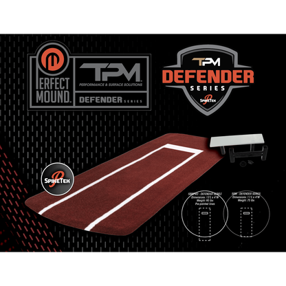The Perfect Mound Defender Series Softball Pitching Mat Pro SBMPRO (13' x 4')