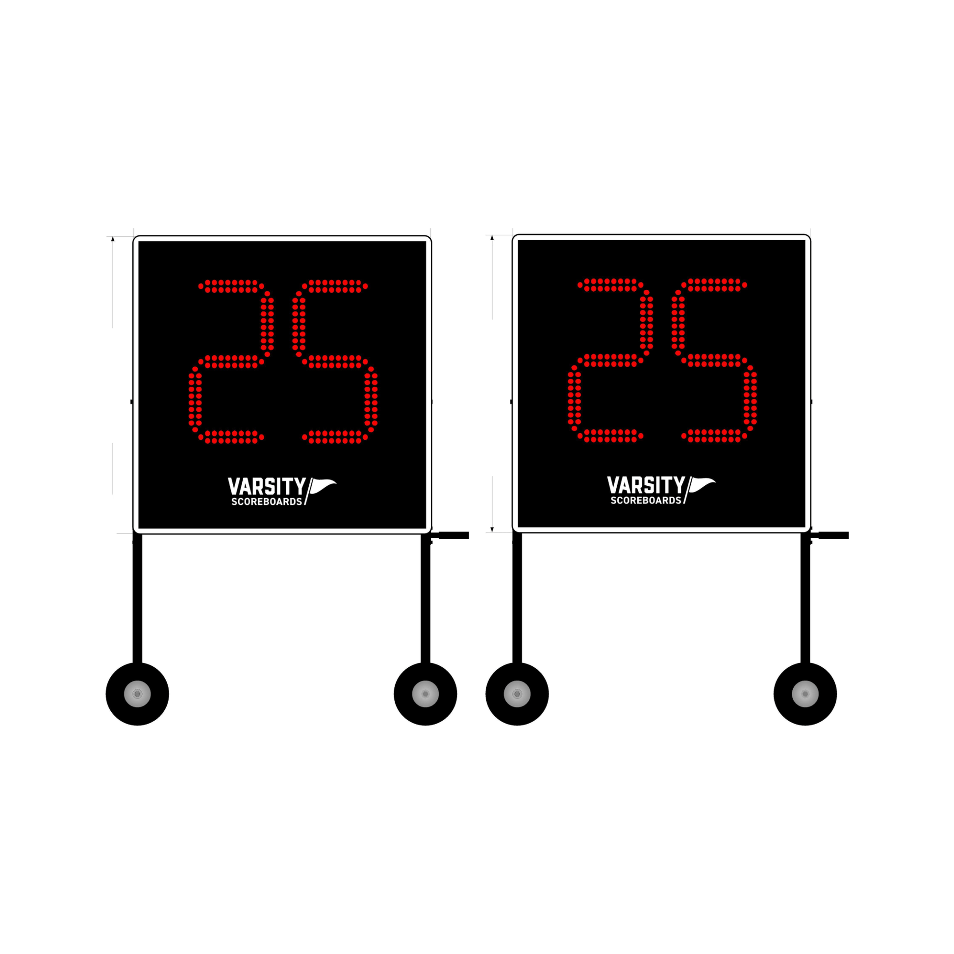 Varsity Scoreboards 7400SA Delay-of-Game Clocks w/ Rolling Legs