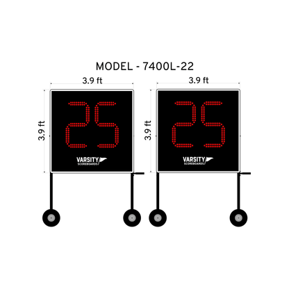 Varsity Scoreboards 7400SA Delay-of-Game Clocks w/ Rolling Legs