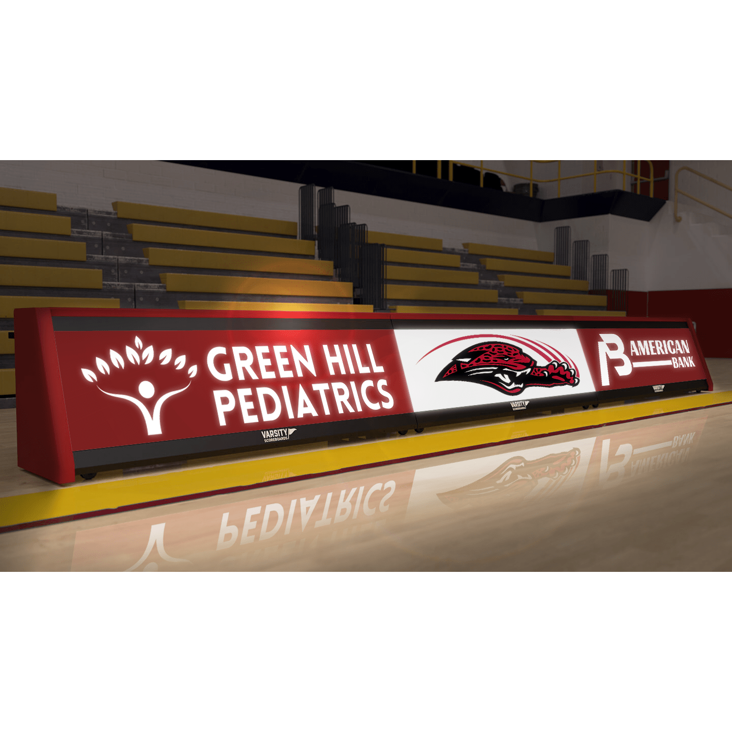 Varsity Scoreboards Backlit Scorer's Table 4450-BL (12-Seat)
