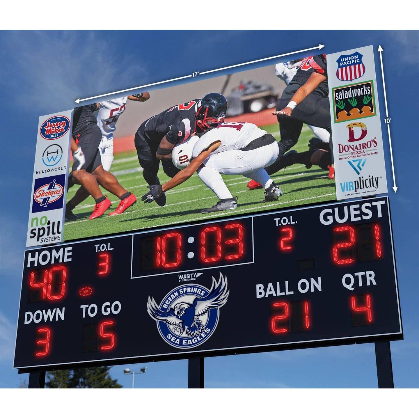 Varsity Scoreboards Outdoor LED Video Display Boards (17'x9')
