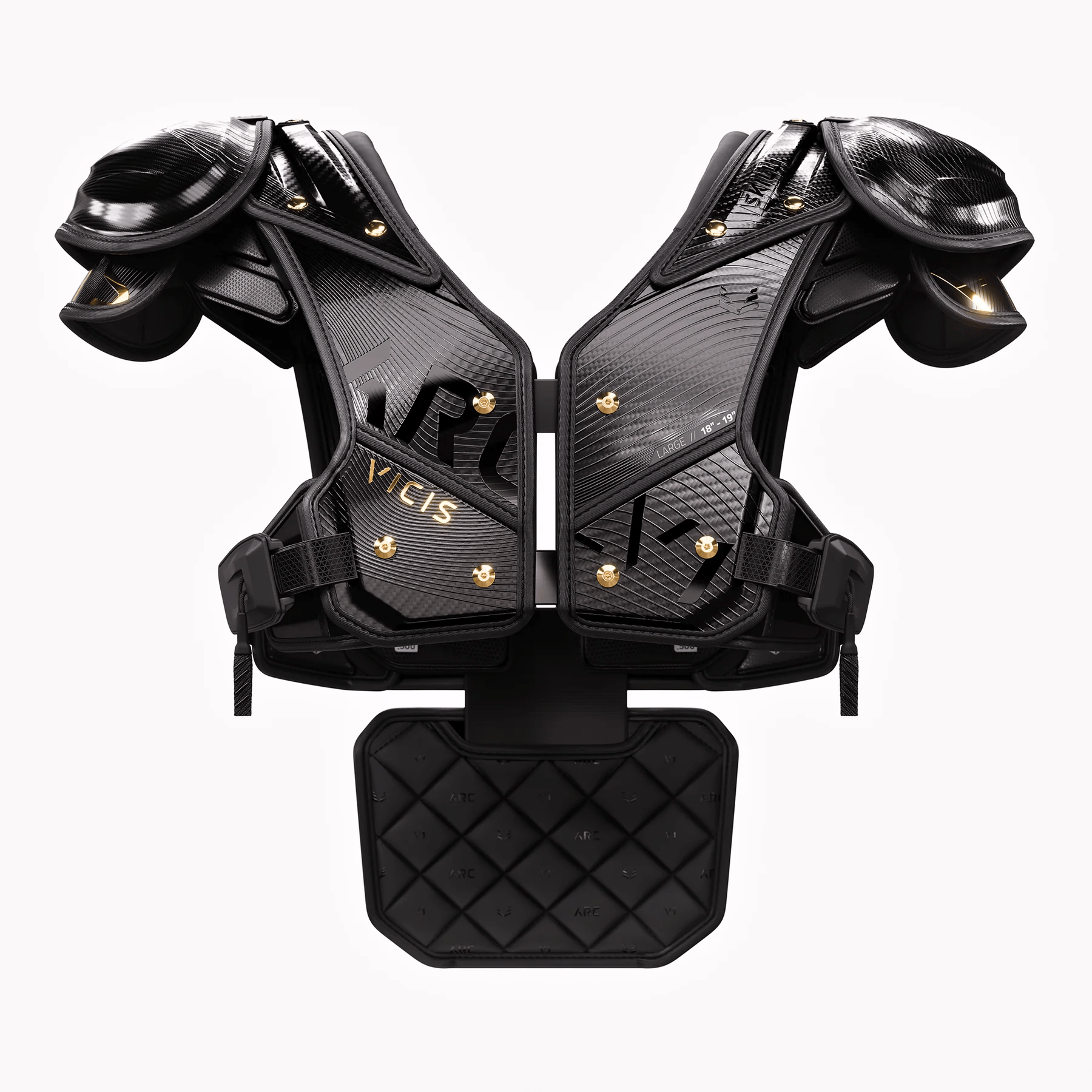 Vicis ARC_V1 Elite Football Shoulder Pads with Attached Back Pad- All Purpose