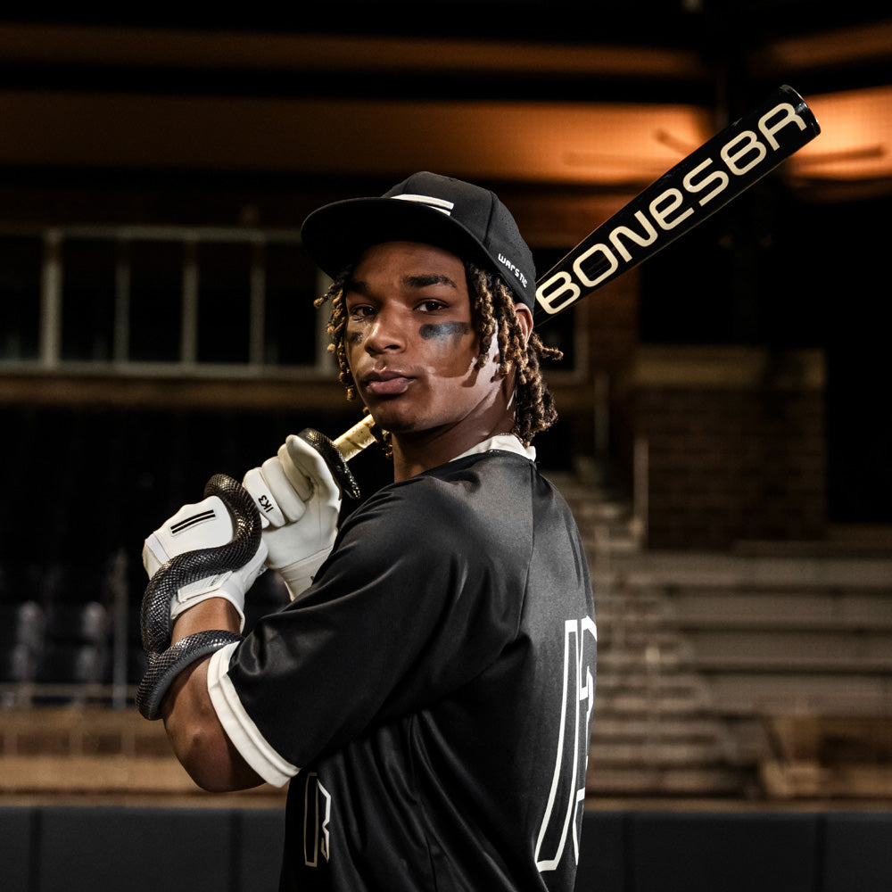 2025 Warstic Bonesaber Hybrid Black Cobra (-3) BBCOR Baseball Bat: MBBSRHB25BK3